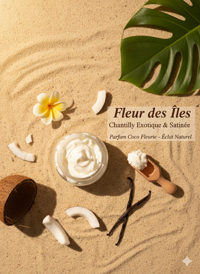 Fleur des Îles – Chantilly Exotique & Satinée