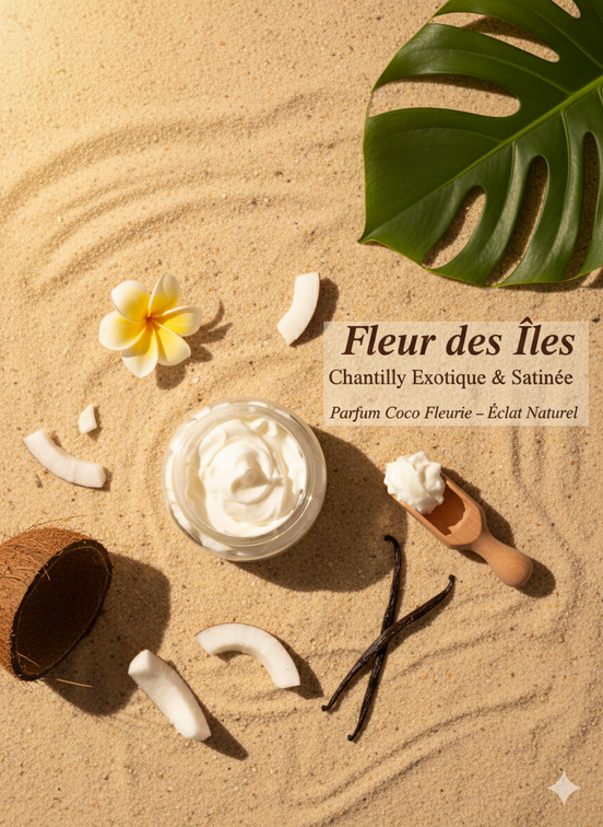 Fleur des Îles – Chantilly Exotique & Satinée